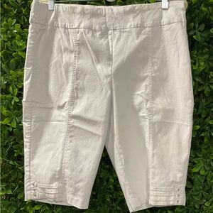 Coconut Row Palm Beach Women's Cream Capri Size 14